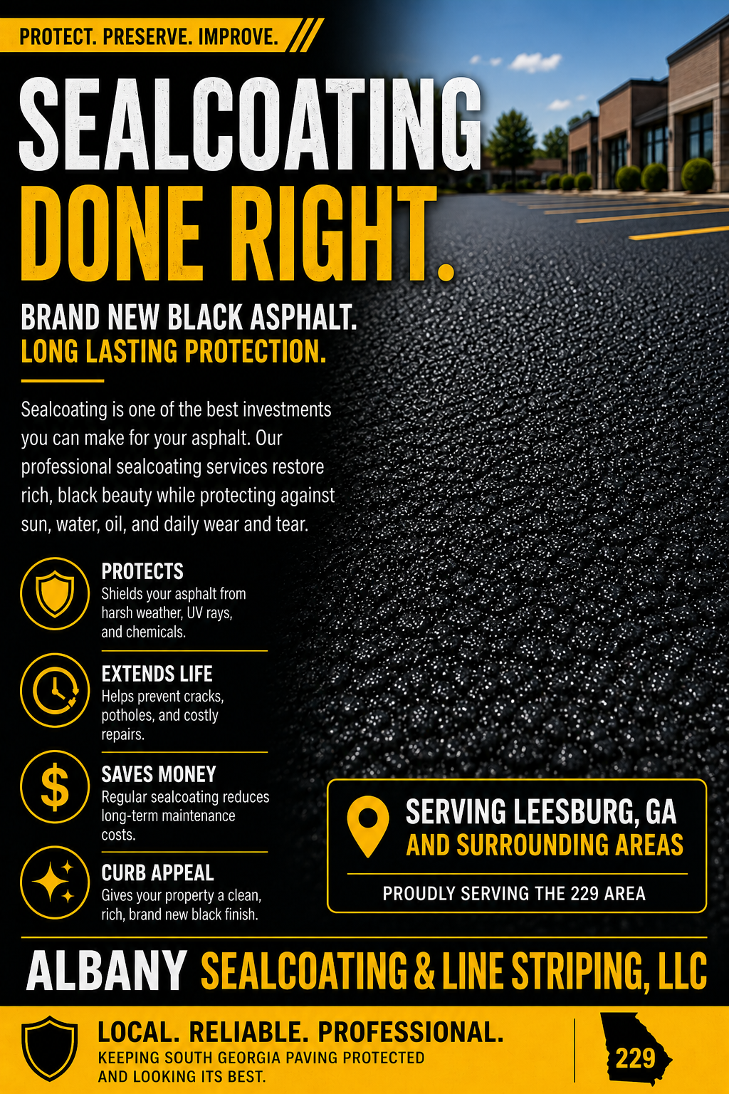 Professional Sealcoating Services in Leesburg, Georgia