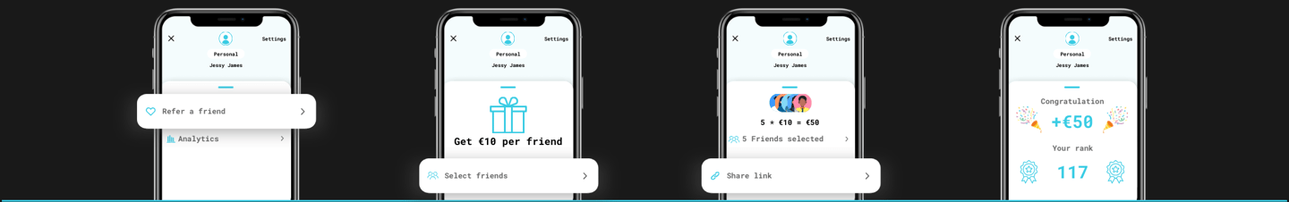 Bankeaz | Friend Referral Steps and Rewards
