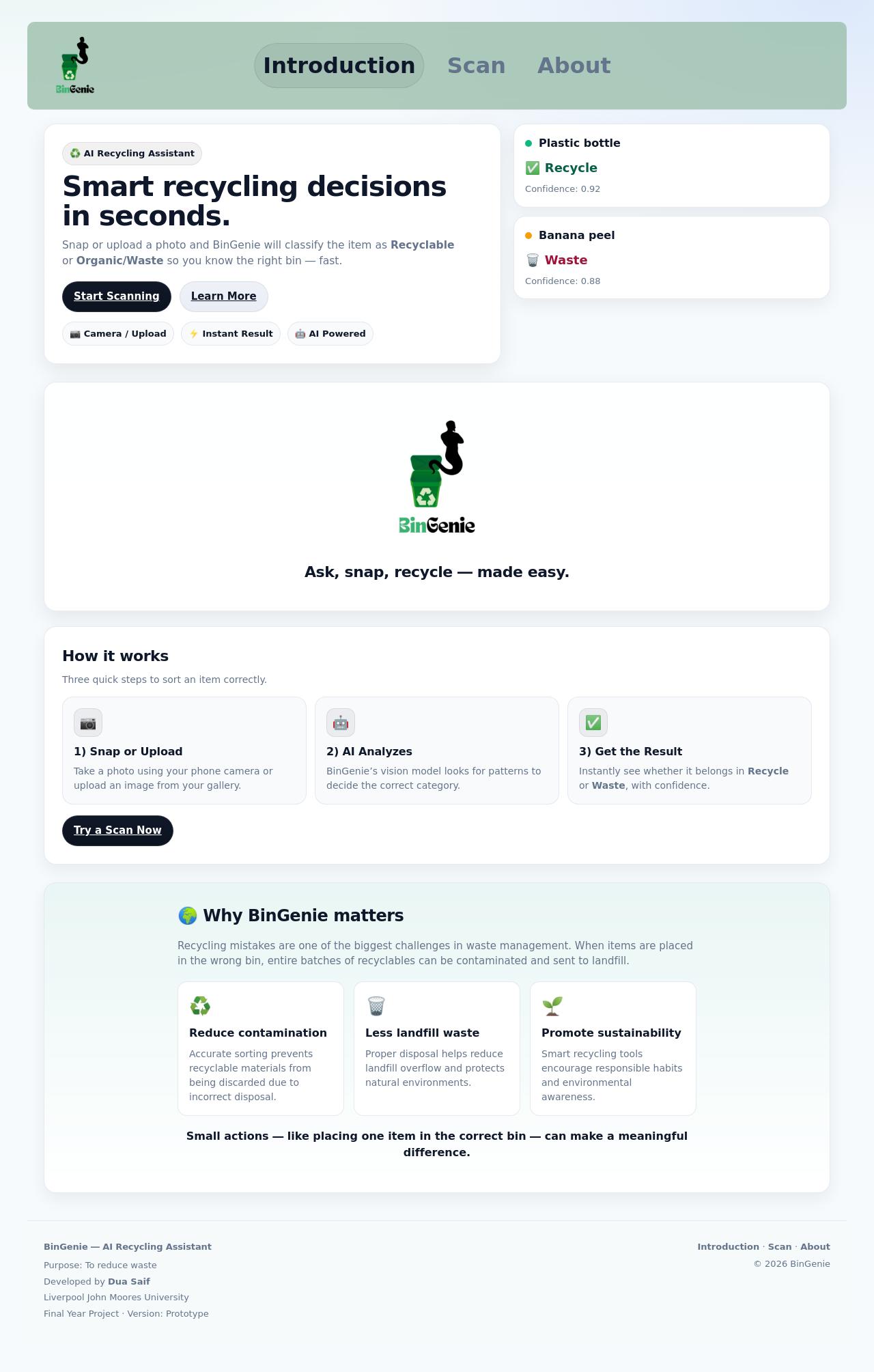 Bin Genie Project Image