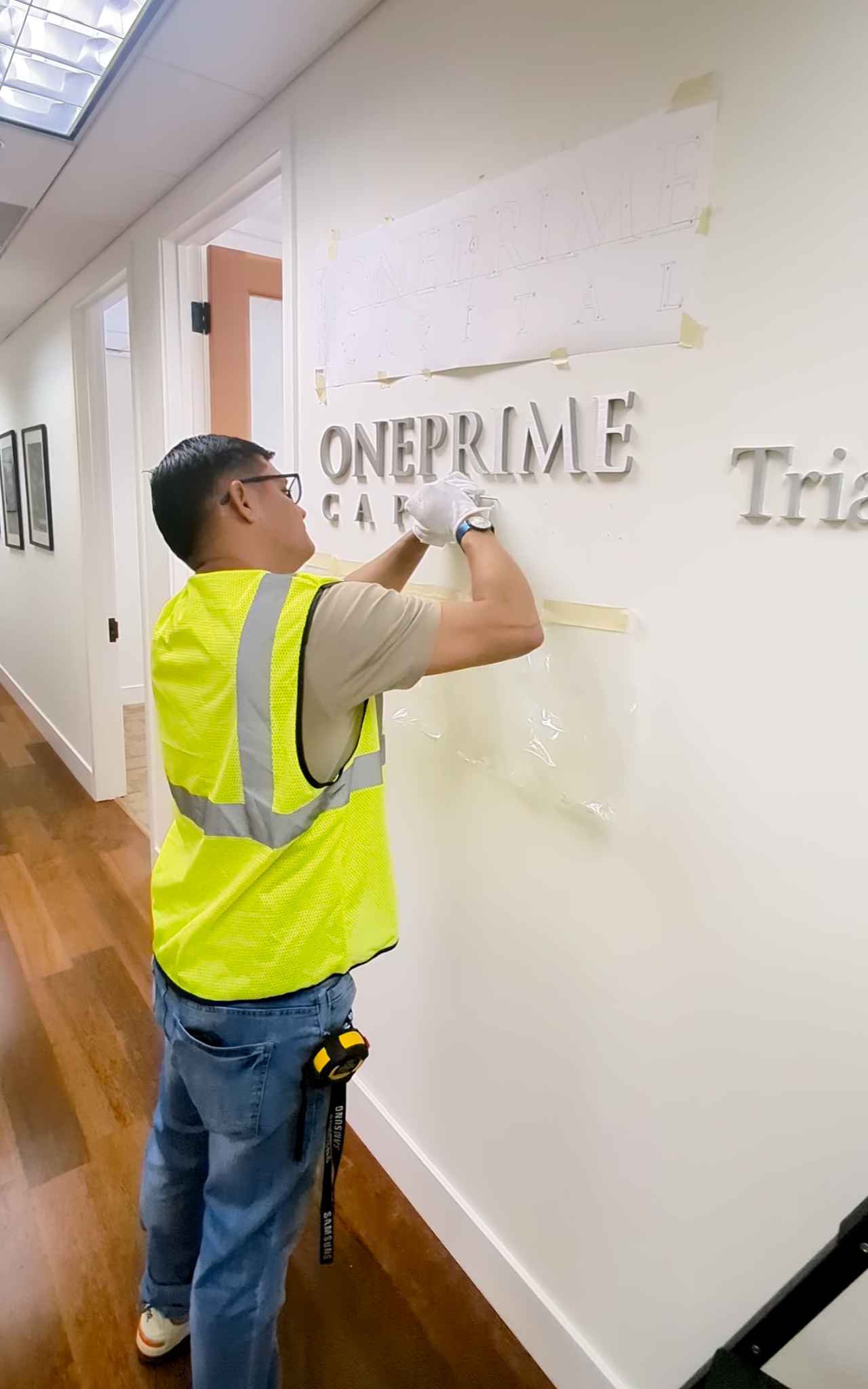 GC Power Design Lobby Sign Installation