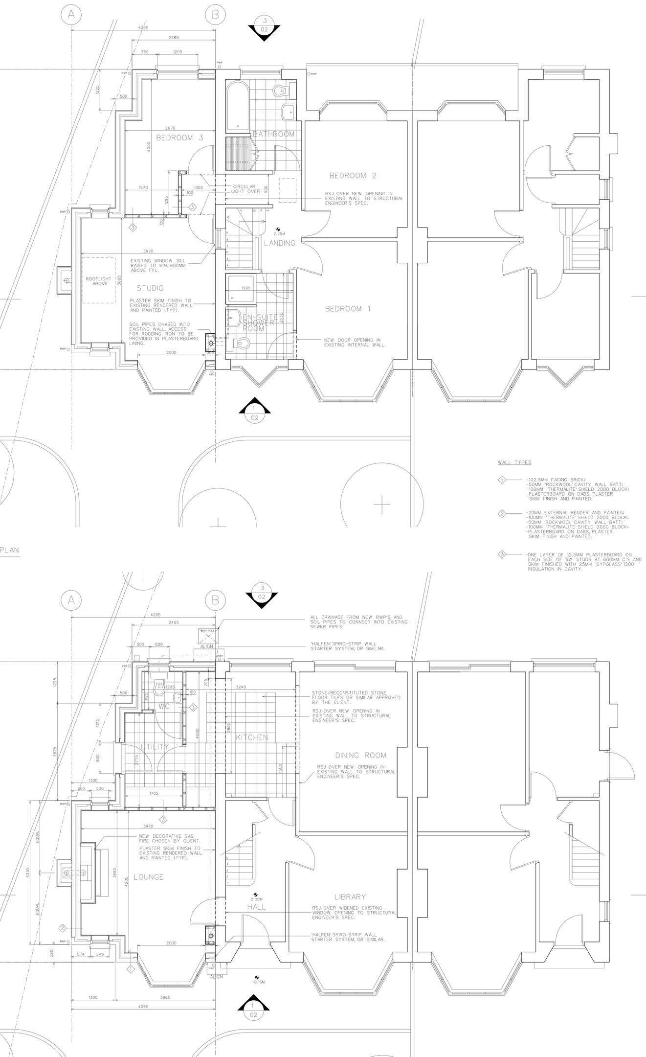 Construction setting out plans