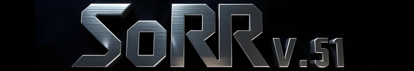 a logo for a game engine called sorr v.5.1