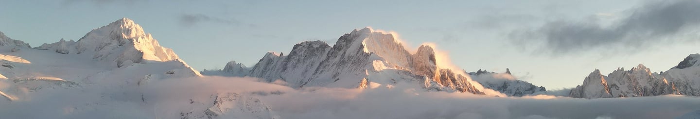 coucher de soleil Mont Blanc 