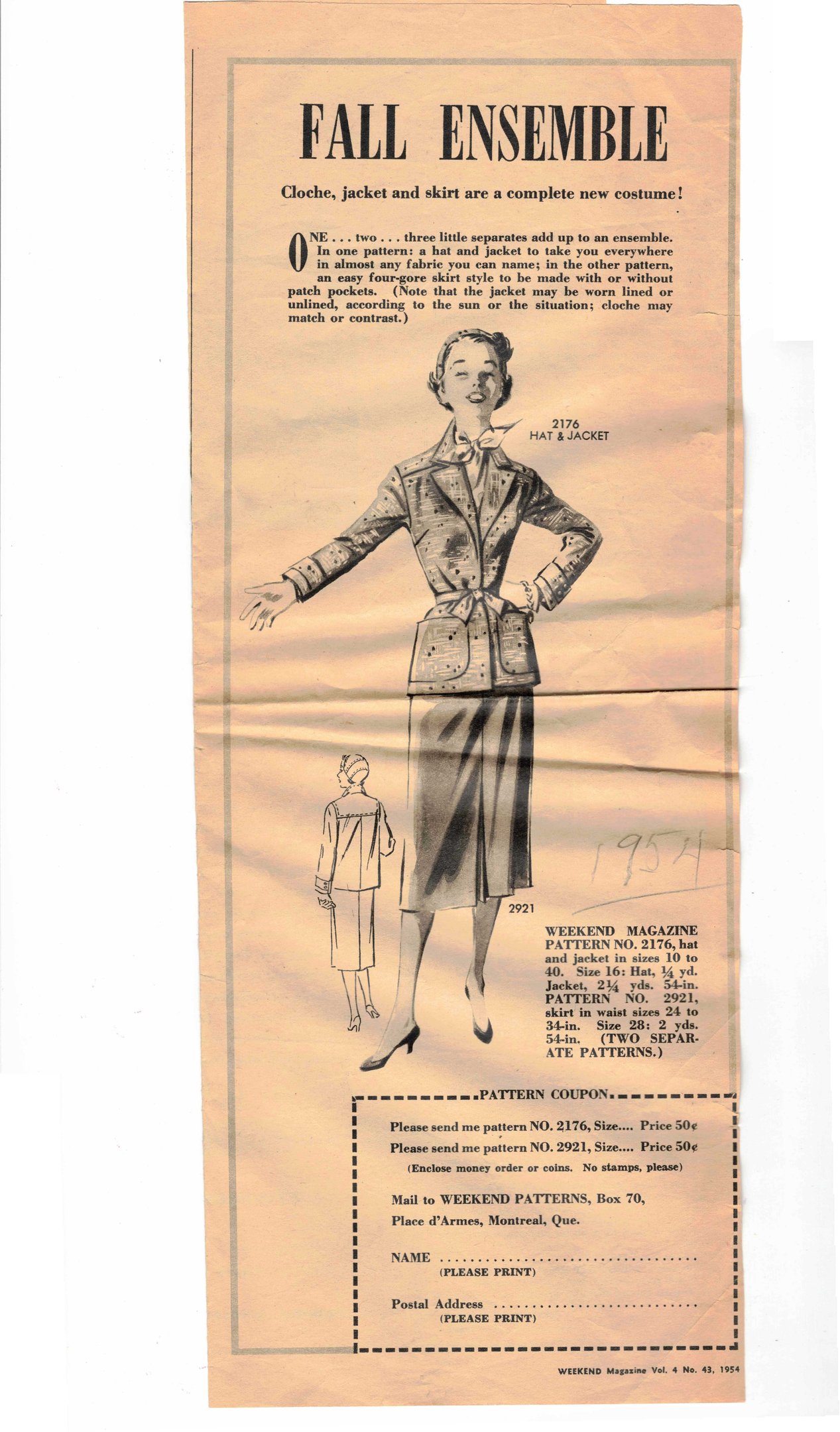 fashion magazine 1954