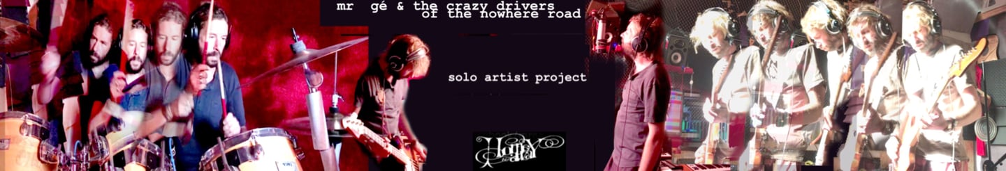 bannière music mr gé & the crazy drivers of the nowhere road mr ge crazydrivers bass batterie guitar