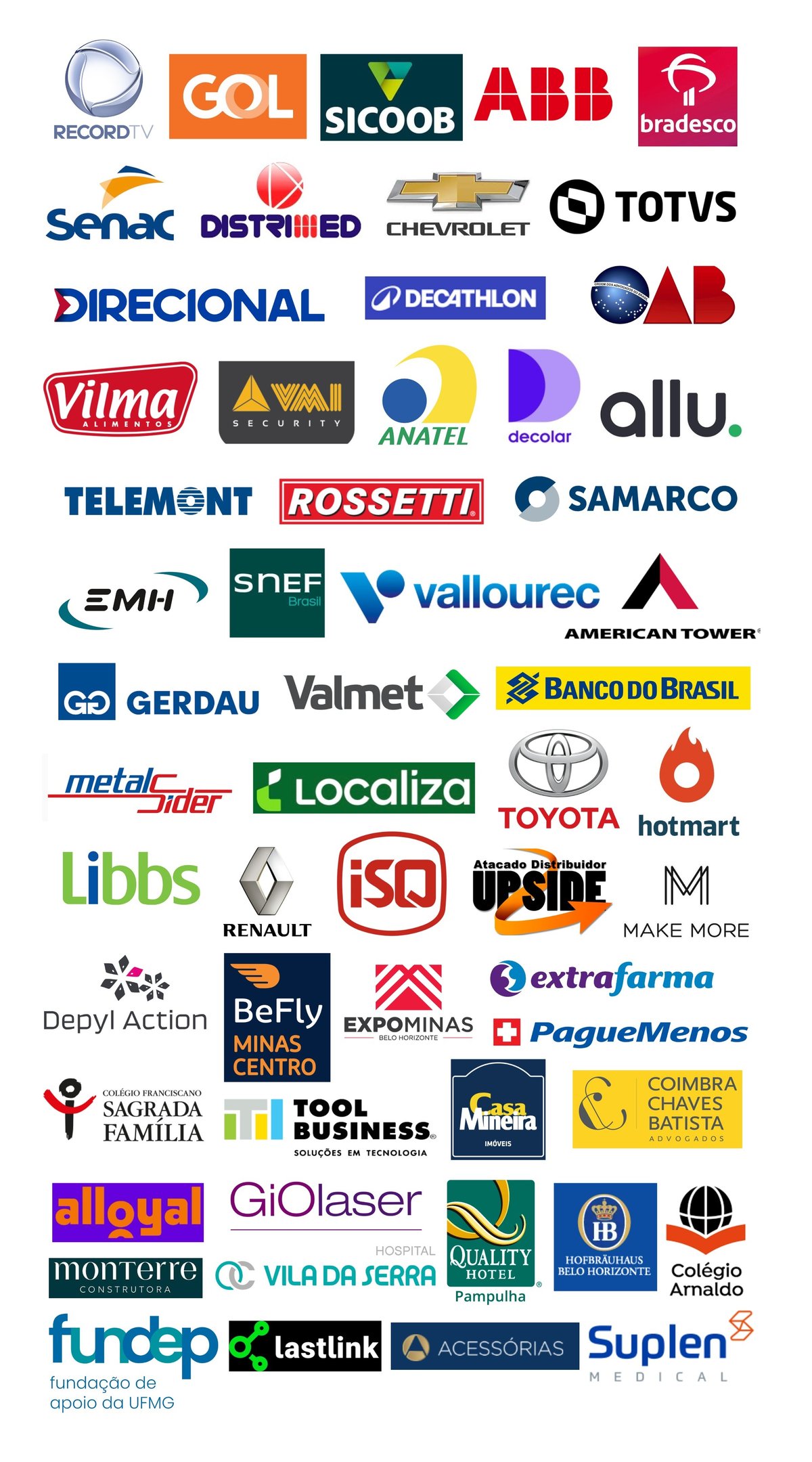 Algumas Empresas que confiam em Jaque Quick Massagem