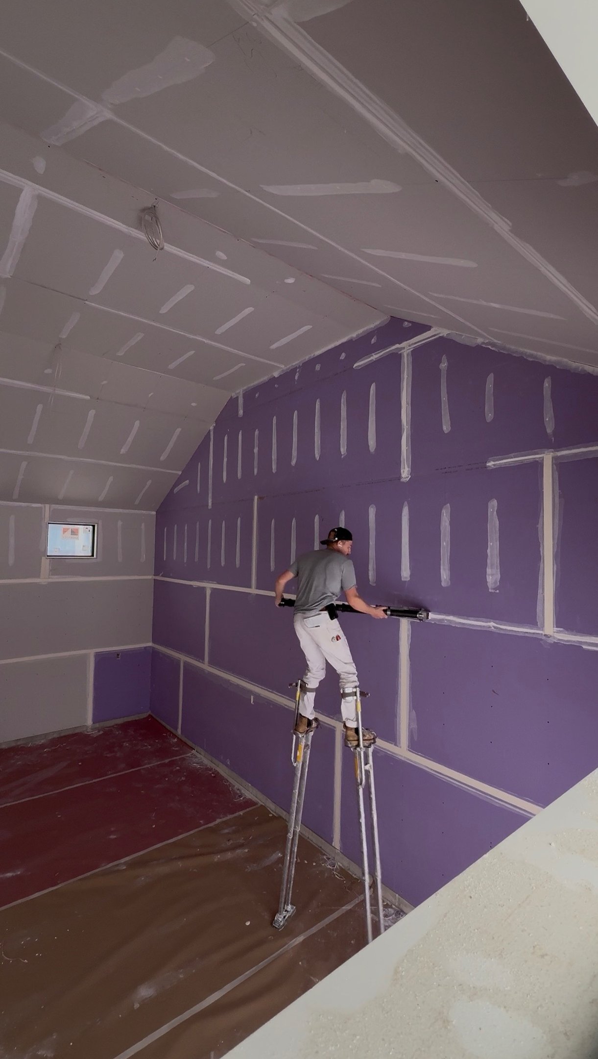 Cal Bakeberg, owner of C&B Drywall in Central MN