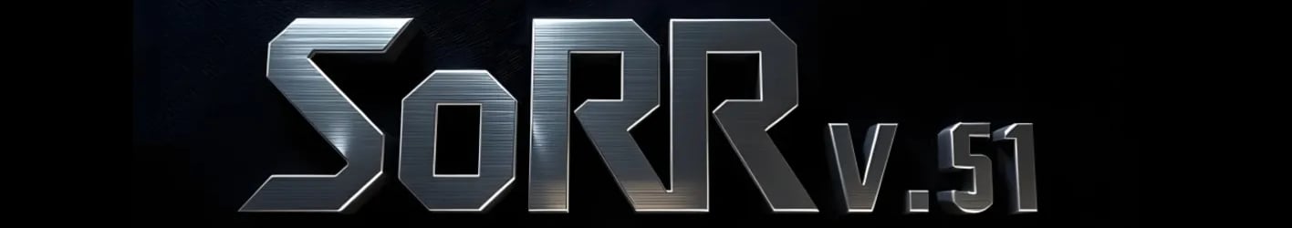 a logo for a video game engine called sorr v.5.1