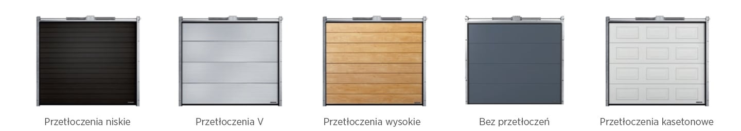 a set of four different types of sliding doors