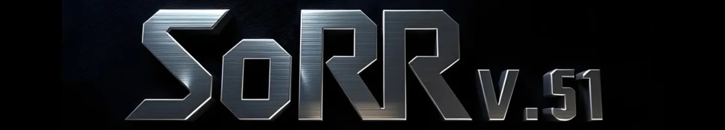 a logo for a game engine called sorr v.5.1