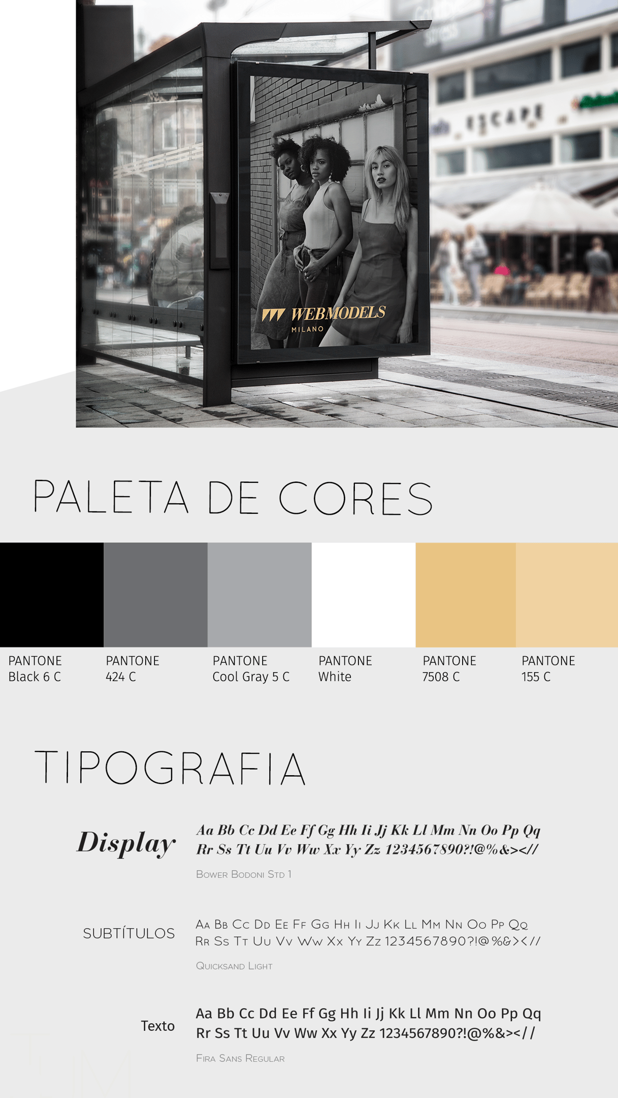 a poster advertising a storefront window in a city