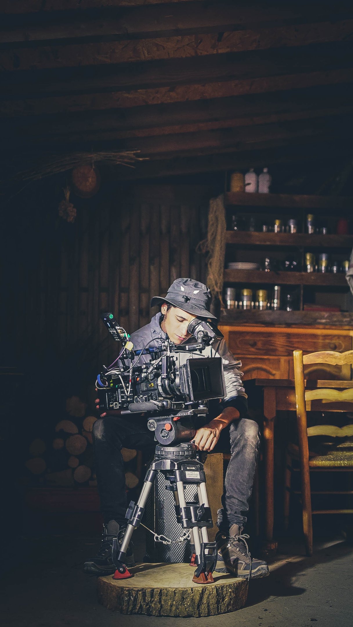 videaste geoffrey rodriguez sur un plateau de tournage