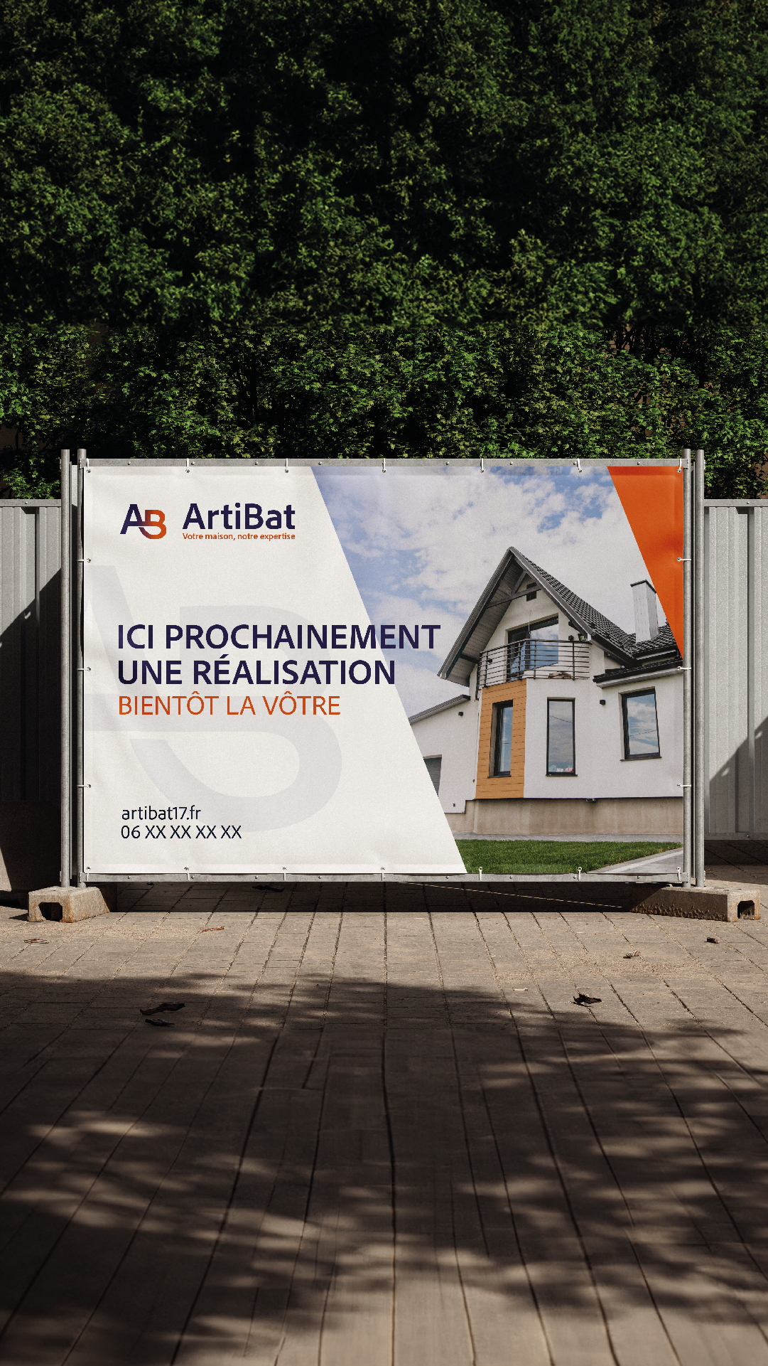 Réalisation : Panneaux de chantier pour ARTIBAT - Amy Atelier Graphique