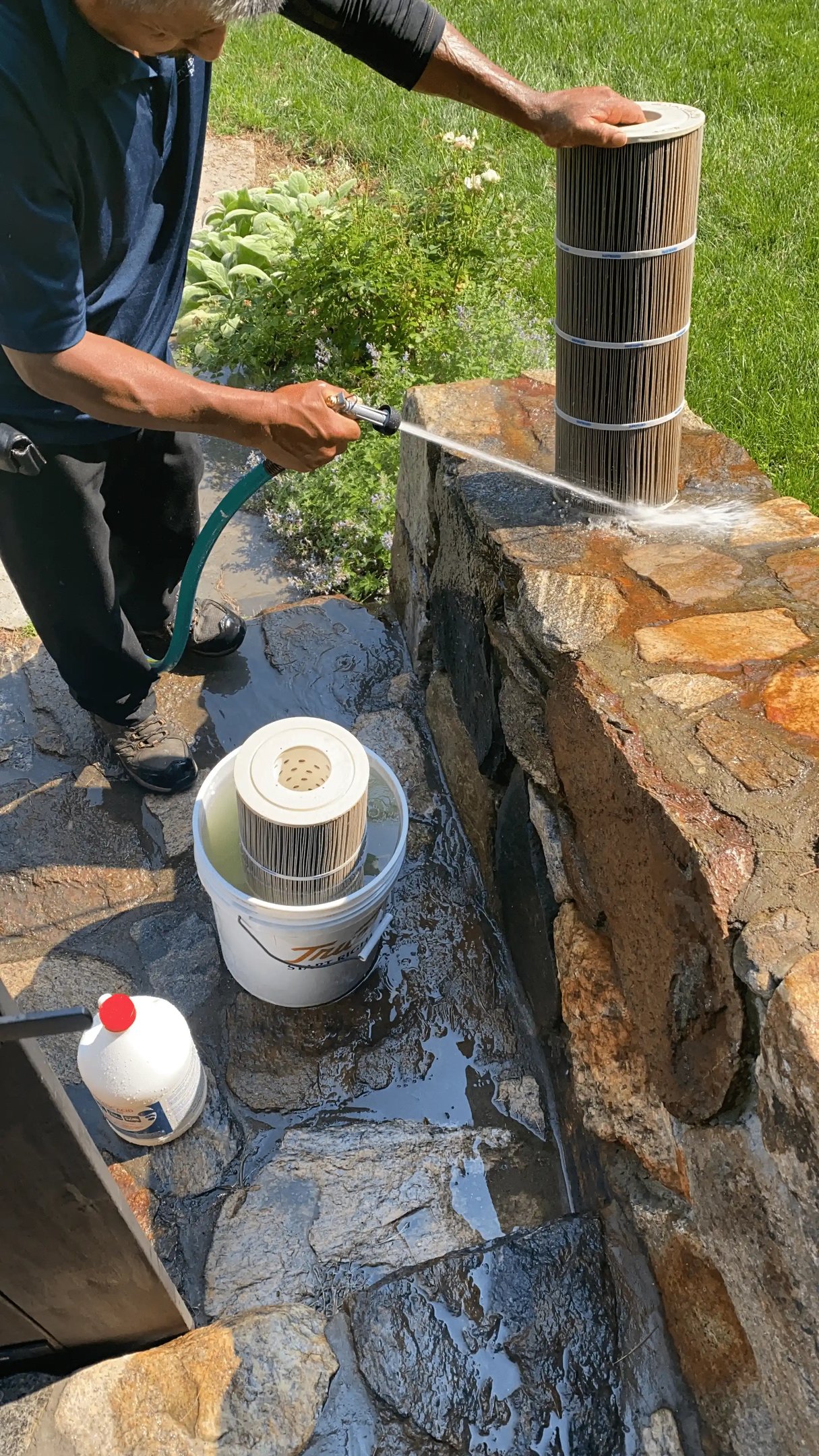 Professional pool filter cleaning services in Connecticut, ensuring optimal performance and clean wa