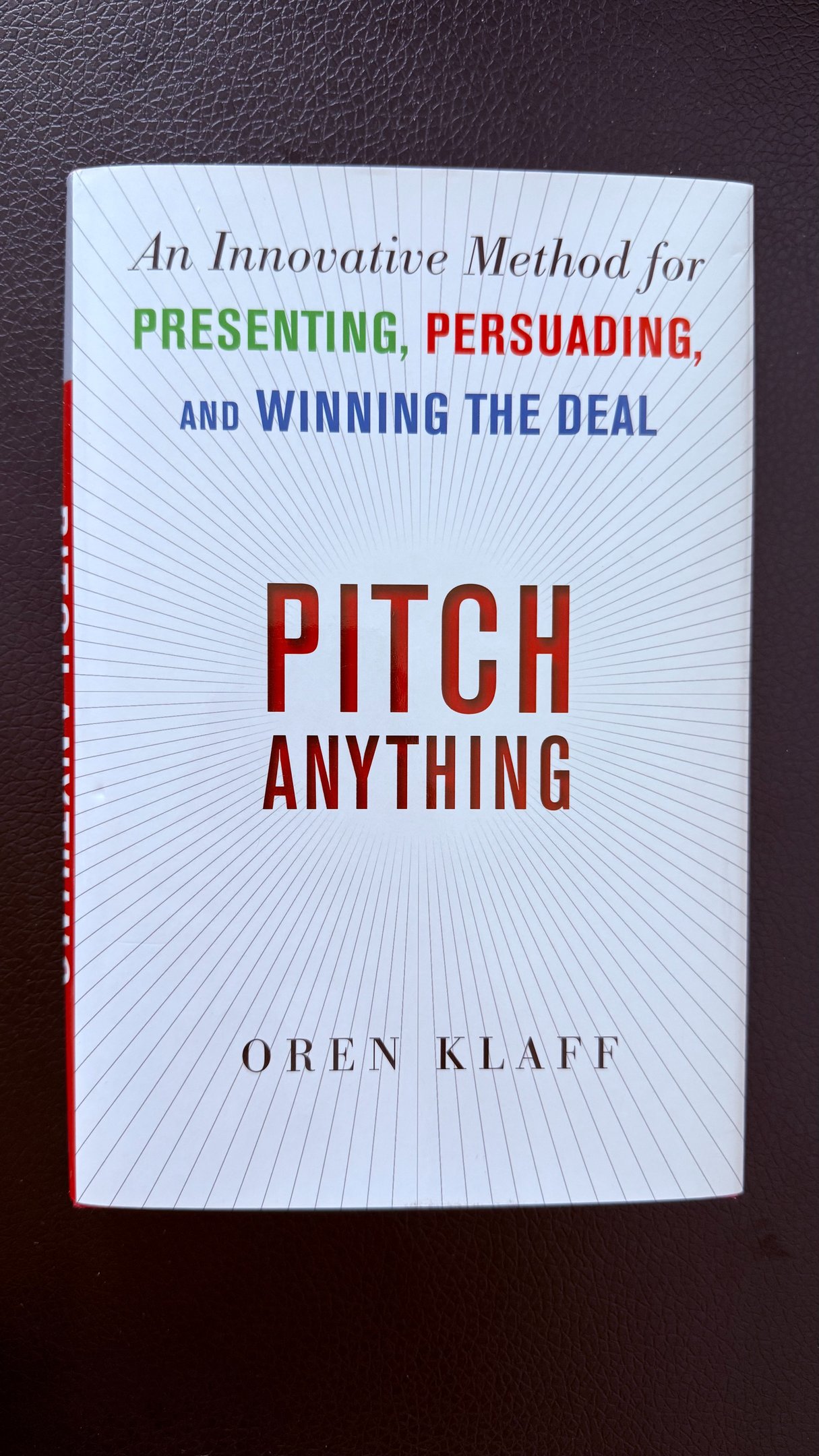 a book cover of Pitch Anything