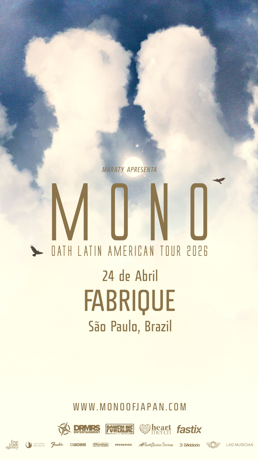 Mono anuncia show em São Paulo com a turnê "Oath";