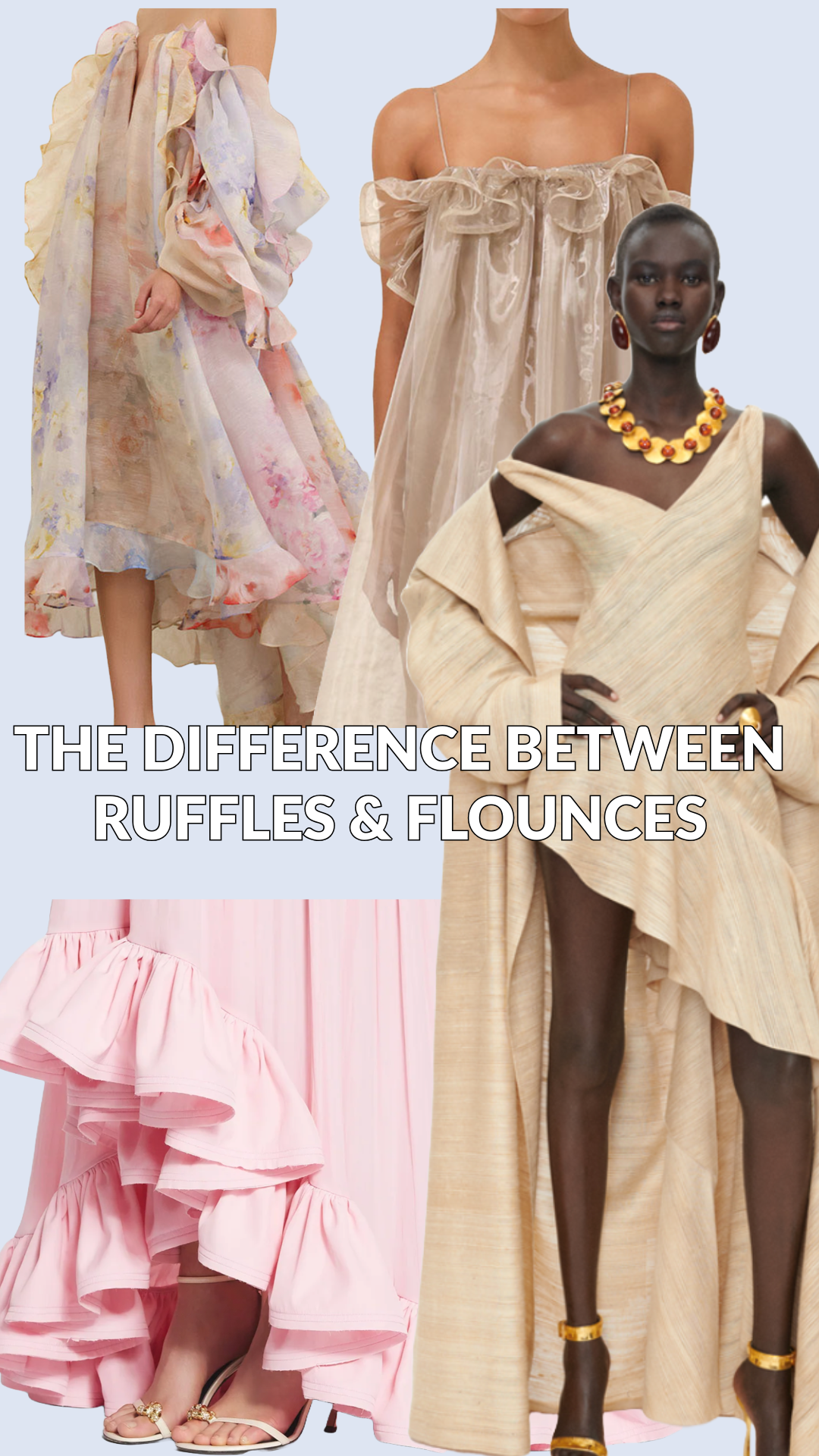 difference between ruffles and flounces