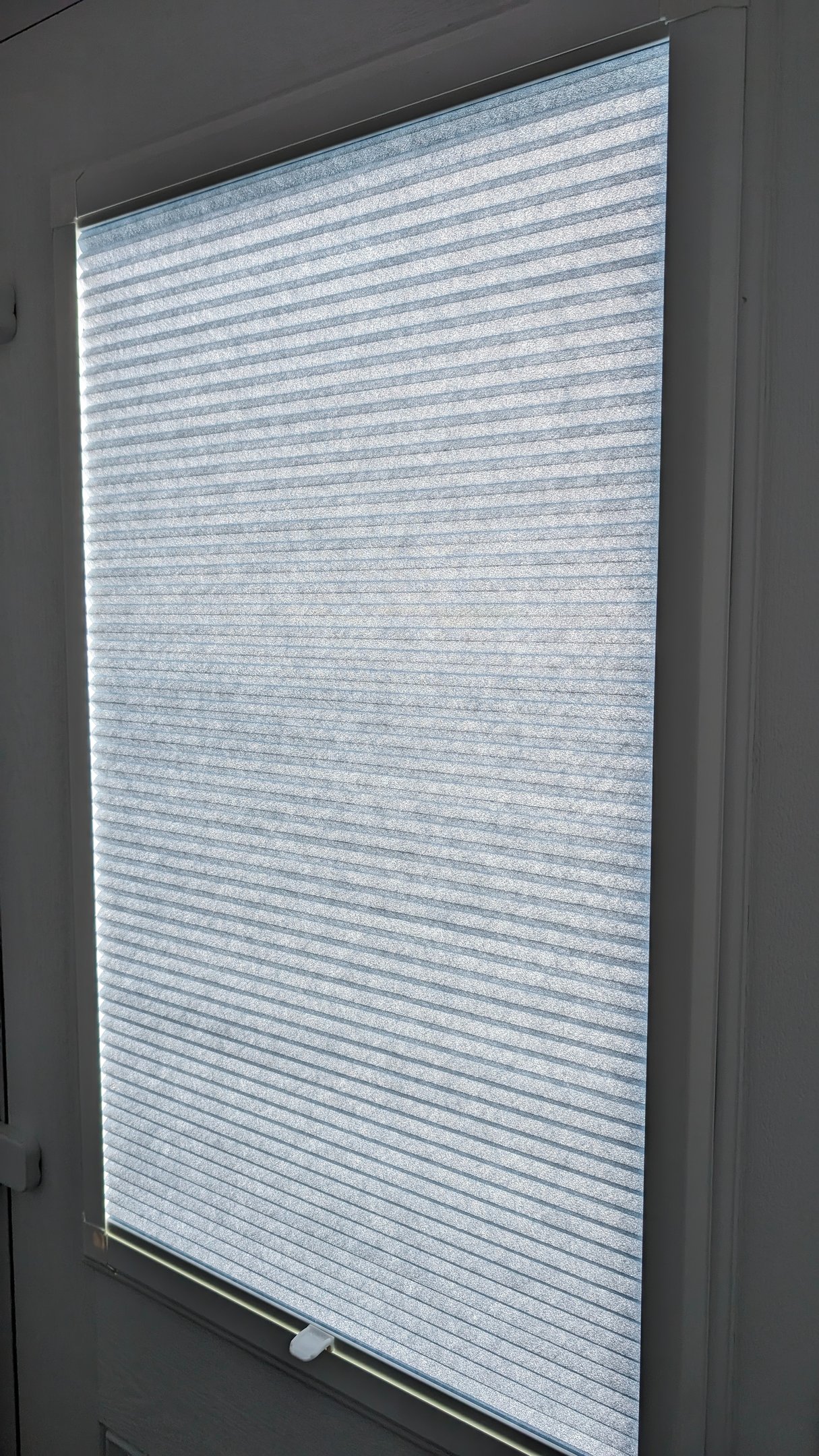 Perfect Fit honeycomb blind installed in uPVC window in Aberdeen