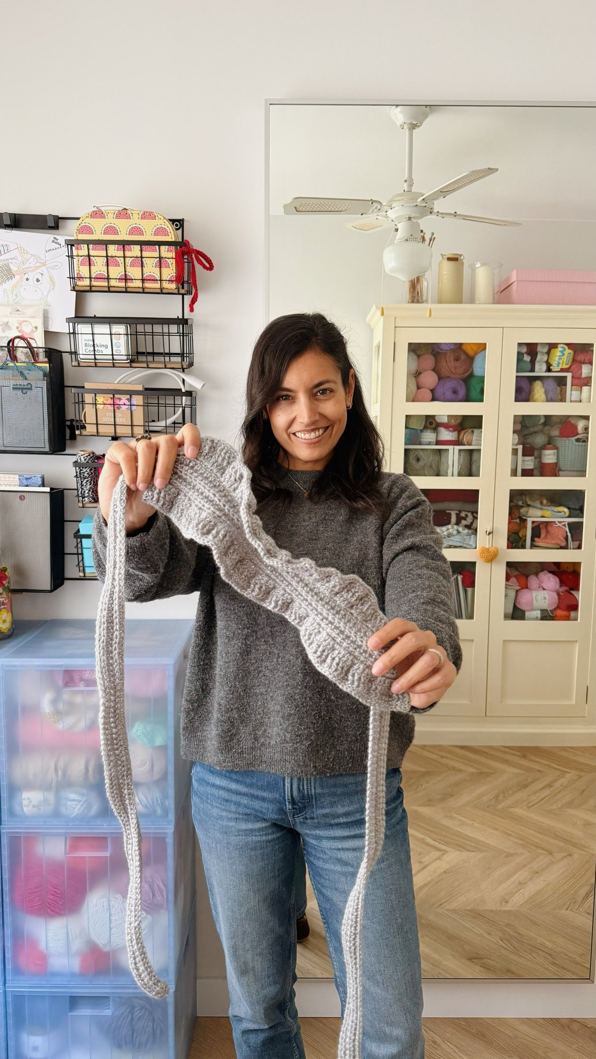 Patron crochet cuello con volantes 