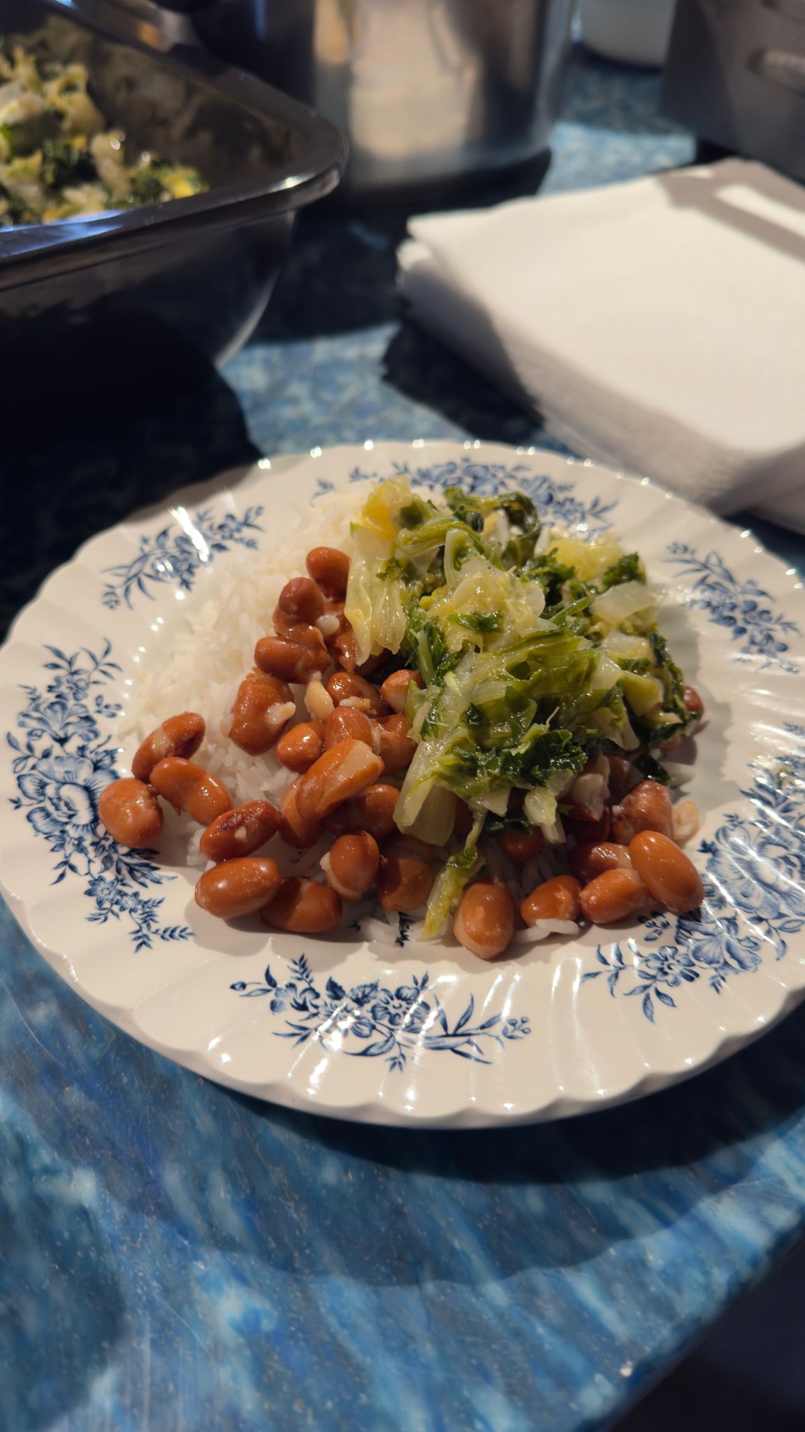 basmati beans and cabbage