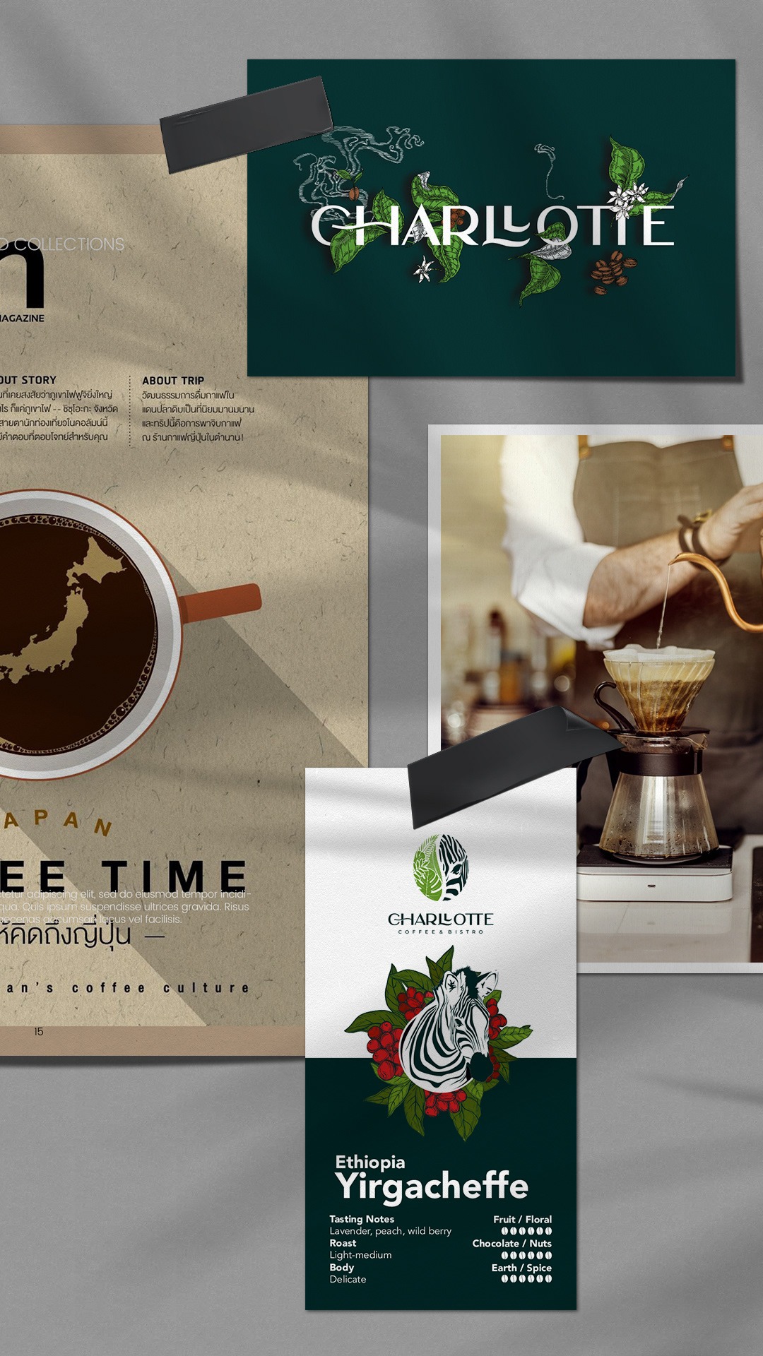 a variety of coffee beans and coffee beans