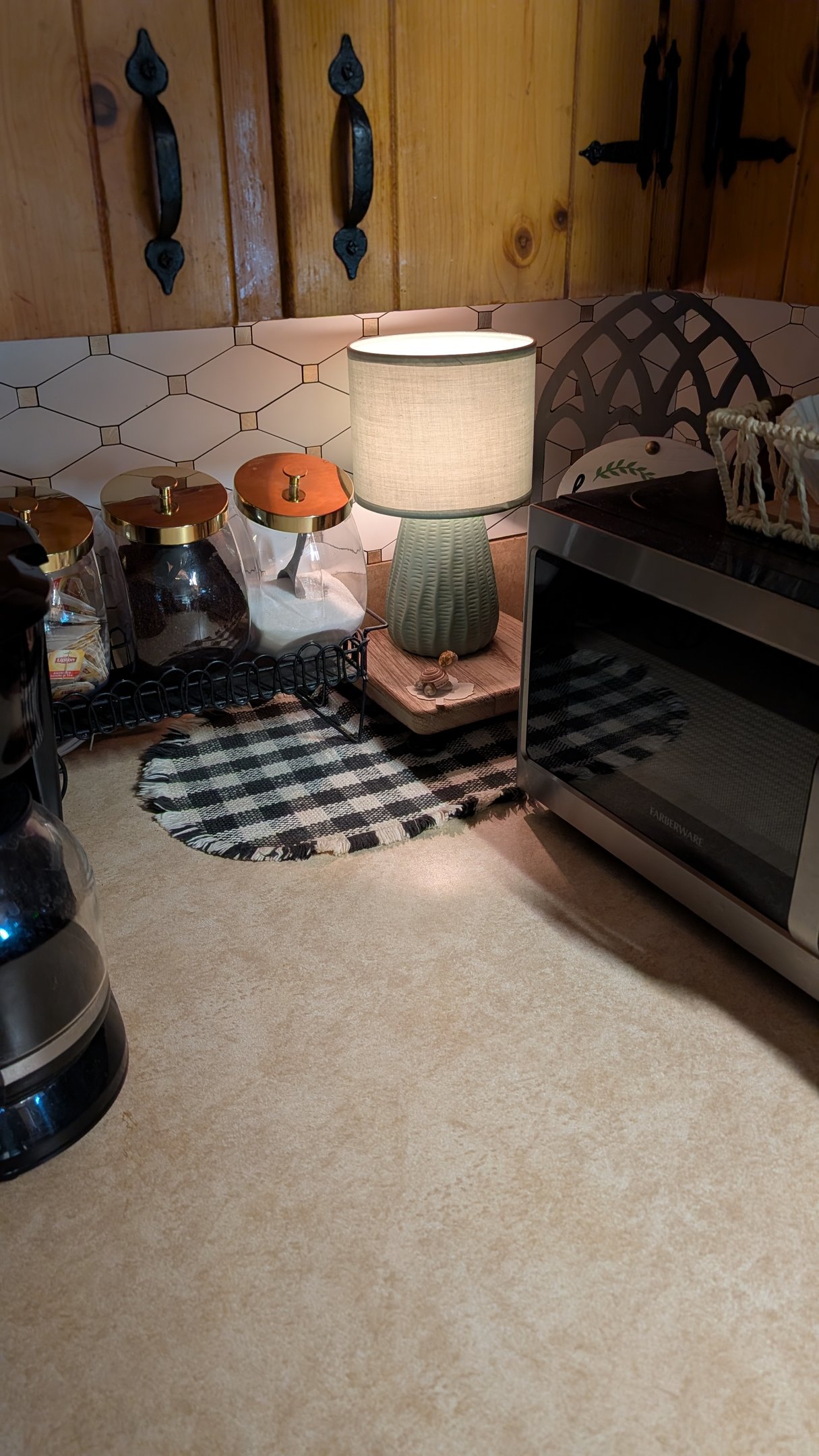 welcoming coffee bar on counter at home