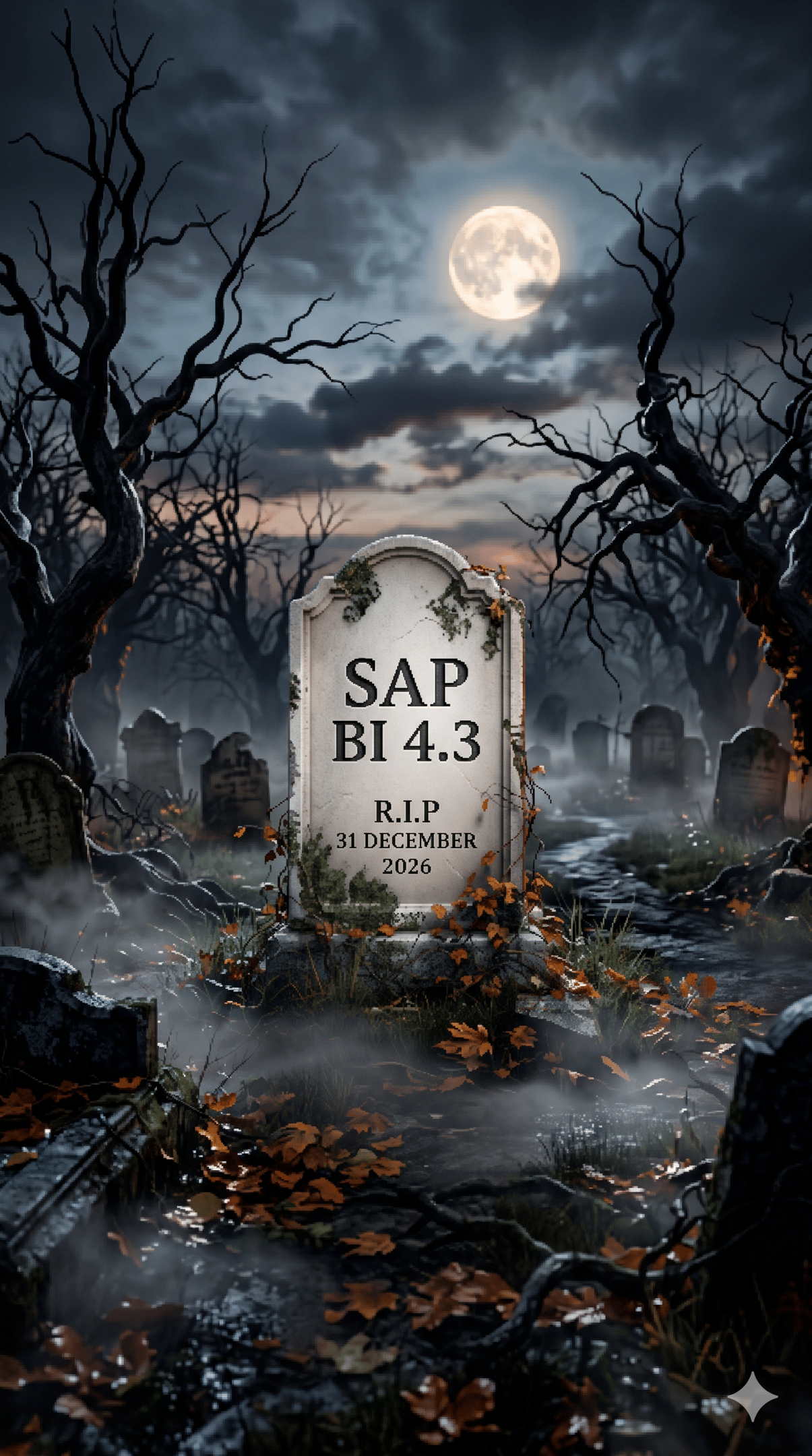 SAP BusinessObjects BI 4.3 tombstone graveyard - R.I.P 31 December 2026 end of mainstream maintenanc