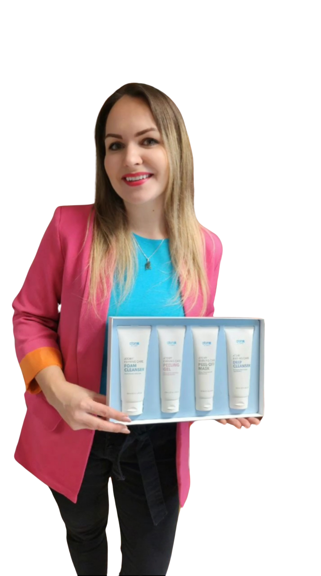Skin booster, Evening Care Set, scrub, facial mask, serum, lotion, cream