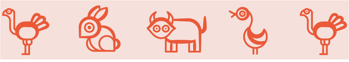 orange animal icons