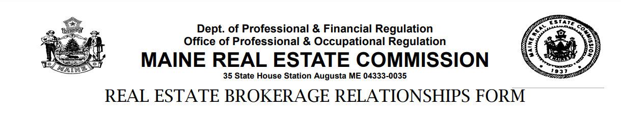 Real Estate Brokerage Relationships Form
