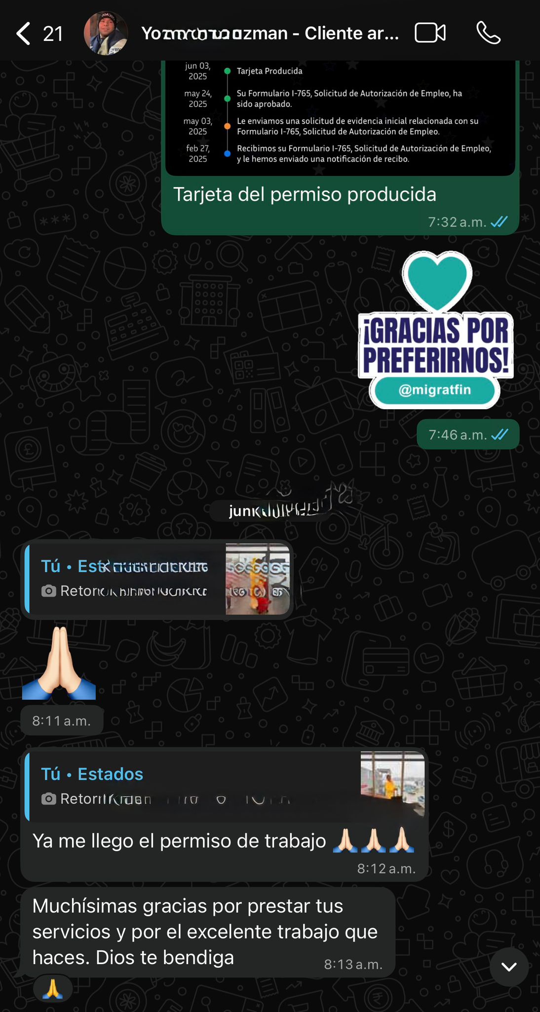 testimonios Migratfin Solutions