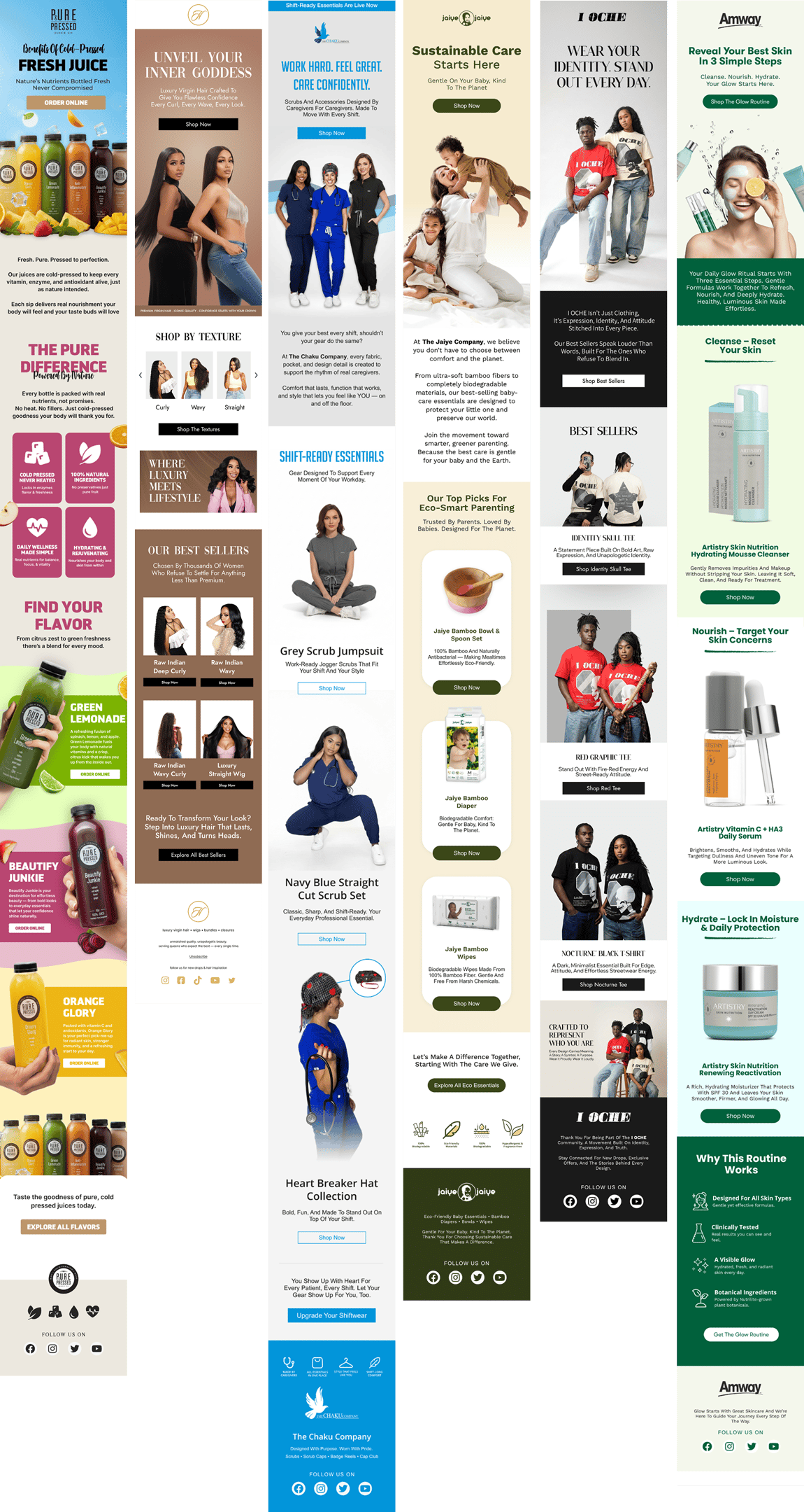 Images of all the campaigns that our team produced