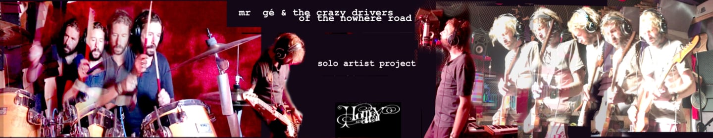bannière music mr gé & the crazy drivers of the nowhere road mr ge crazydrivers bass batterie guitar