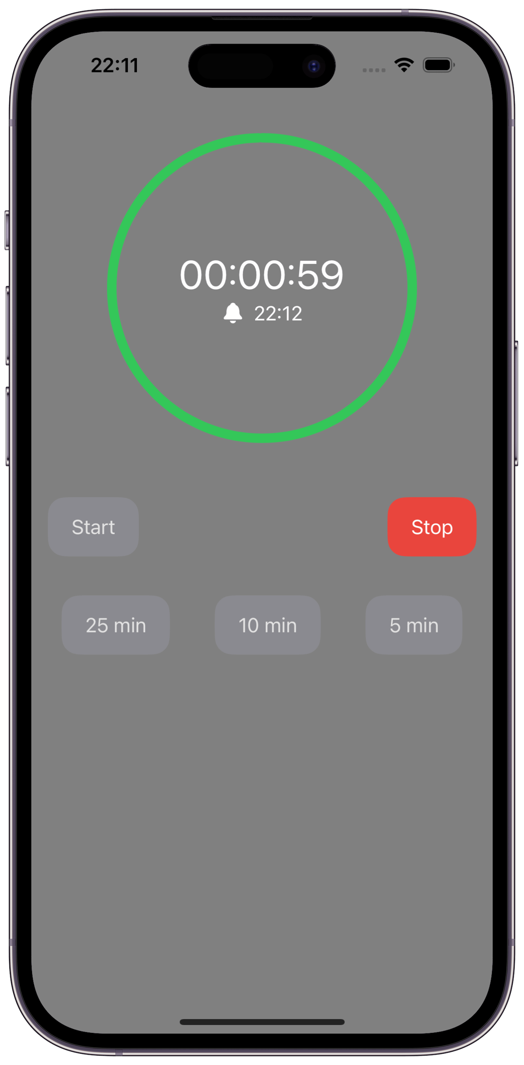 IPomodoro timer full time circle