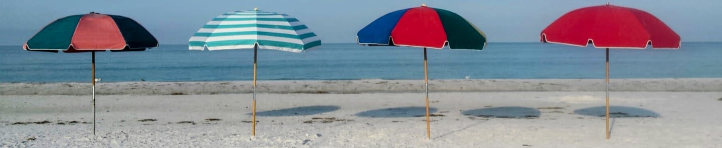 Beach Umbrellas on Crescent Beach Siesta Key