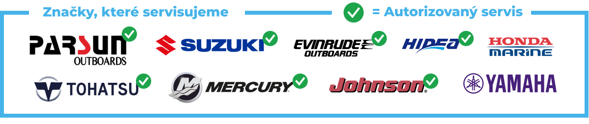 Servis lodních motorů Parsun, Suzuki, Evinrude, Hidea, Honda, Tohatsu, Mercury, Johnson, Yamaha