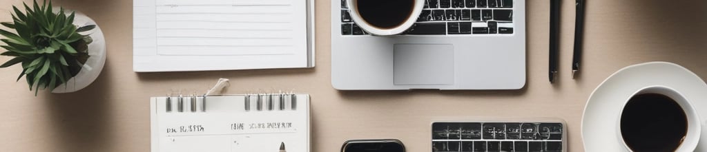 a laptop computer sitting on top of a desk next to a cup of coffee