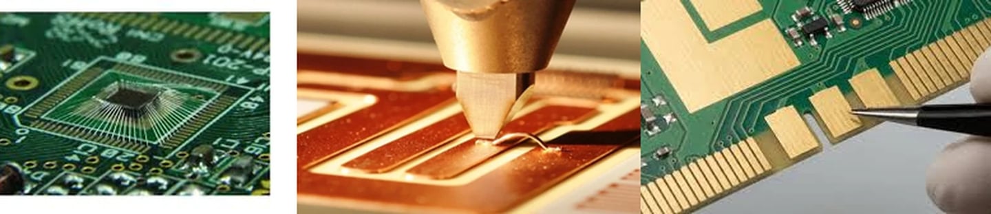 Gold, copper, and aluminum bonding wires