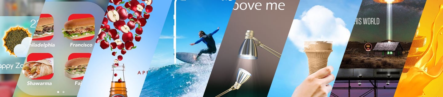 Social media campaign designs for brands featuring modern layouts and engaging visuals