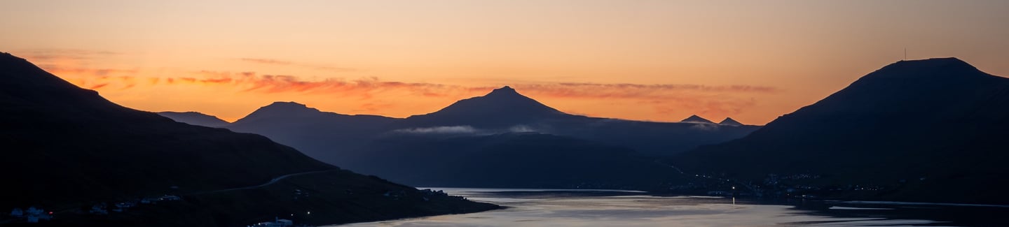 A beautiful sunset in the Faroe Islands