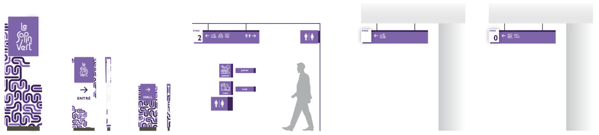 purple signage