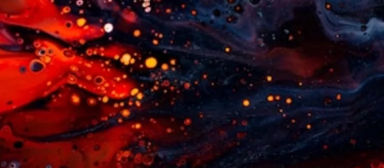 Fonfo decolores combinados con azules amarillos ,y naranjas