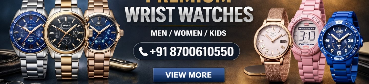 a variety of watches and watches on display