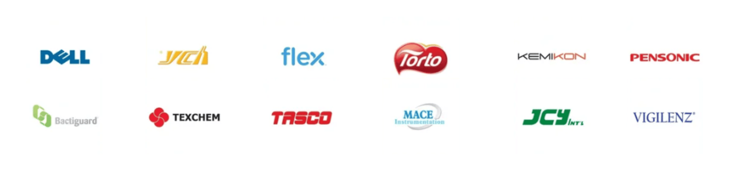 a group of penang company logos that are on a white background