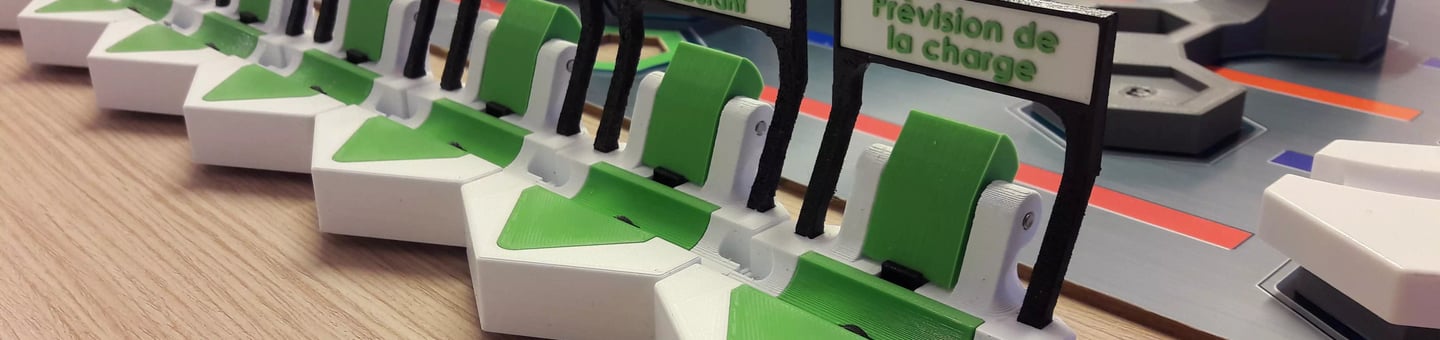 les pièces du mécansime final qui permettent de valider chaque étape du jeu