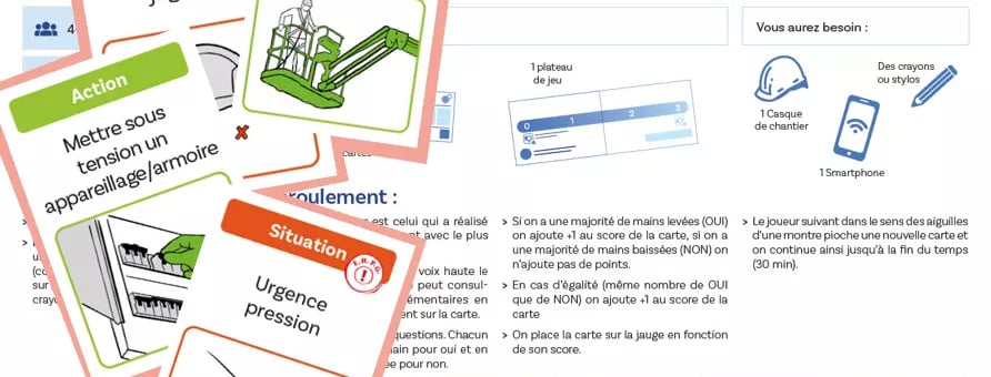 notice et cartes du jeu sur la sécurité