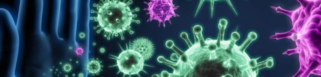 Visualisatie van een sterk immuunsysteem dat virussen en bacteriën afweert voor optimale gezondheid