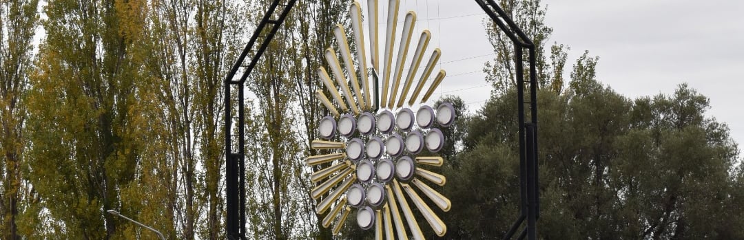 Rotonda del mapa en ciudad de San Rafael