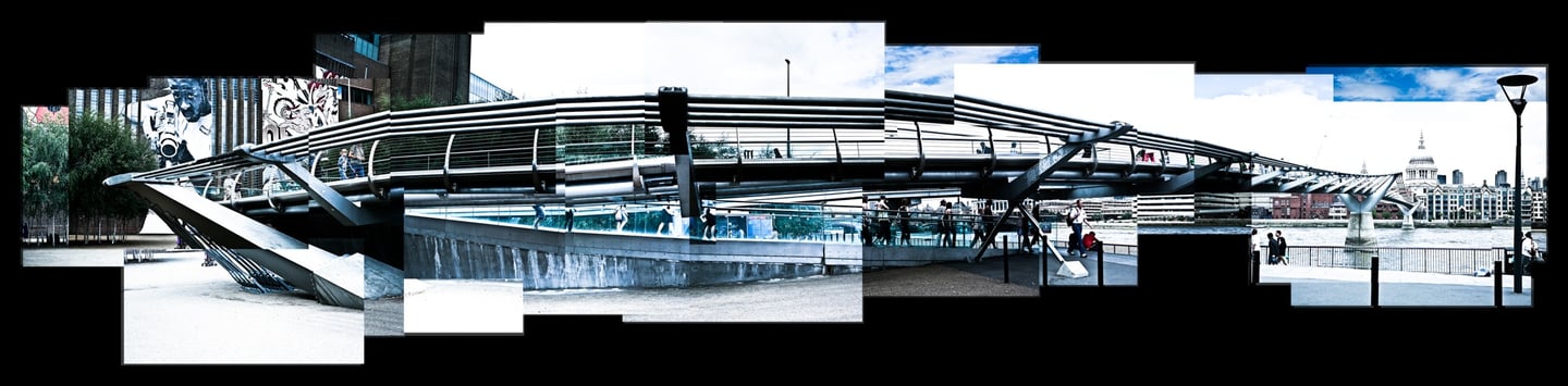 A joiner composition of the Millenium Bridge over the River Thames