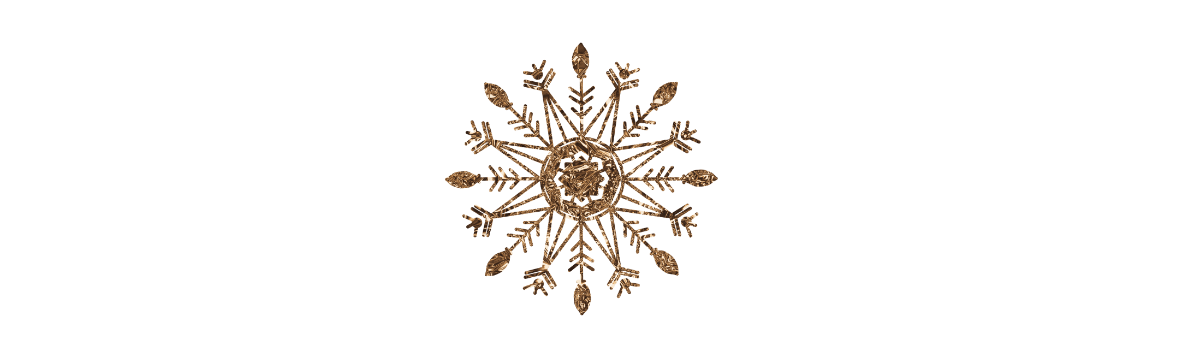 Giant gold snowflake
